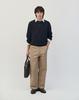WORK ON BODY OFF Ezon Semi-Overfit Collared Knit [Navy]