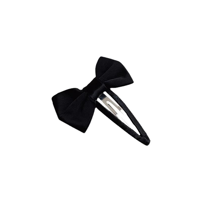 1pc Advanced black bow BB clip with side bangs, hair clip with broken hair clip at the back of the head, new headwear