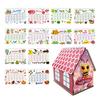 DIY Desk Calendar 2026 Diamond Art Calendar Crafting Kit Cute House Tabletop Calendar Monthly Planner Decoration for Home Office Bedroom