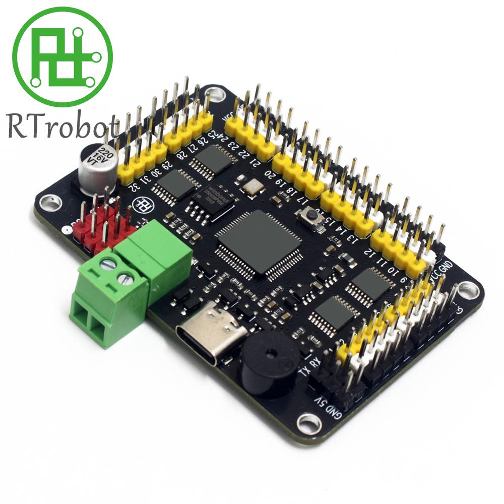 32 24 16-Kanal Roboter-Servo-Steuerplatine Servo-Motor-Controller PS-2 Drahtlose Steuerung USB/UART-Verbindung Mod