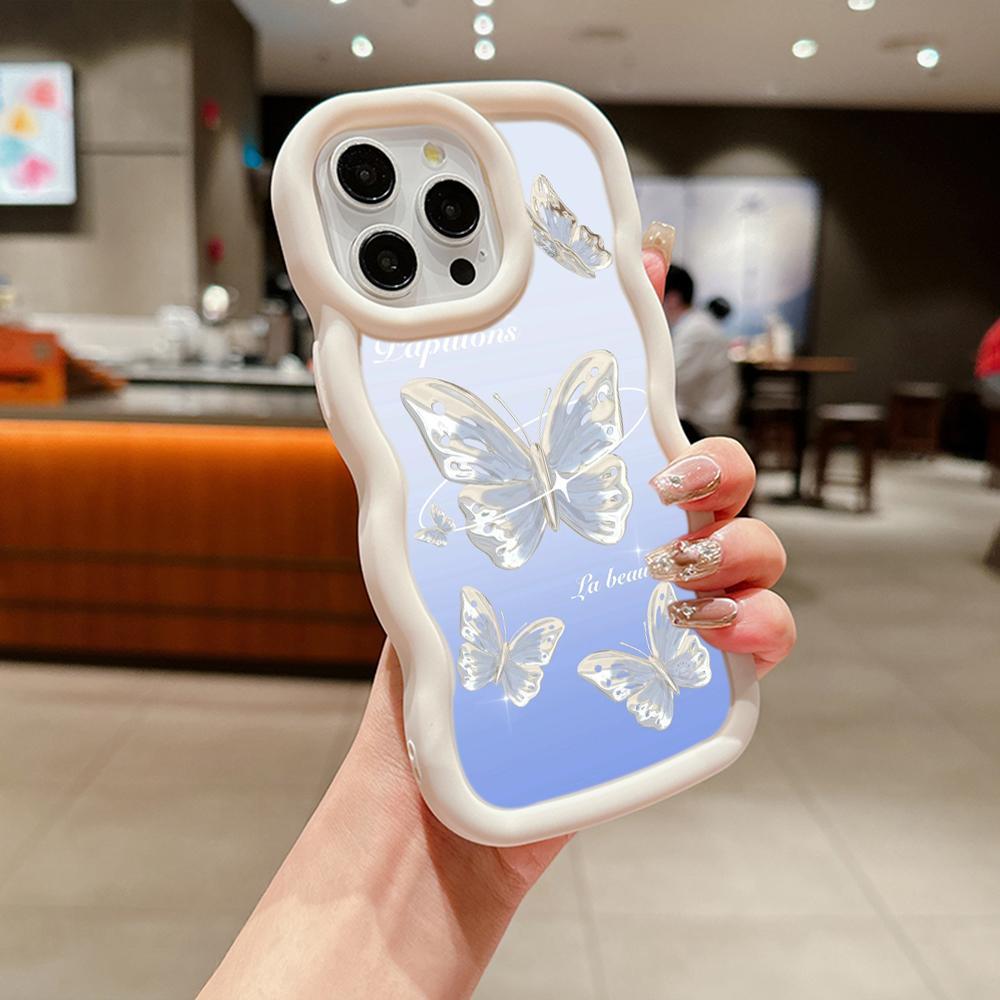 Macaron Soft TPU Phone Case for Xiaomi Poco X3 X5 X6 M6 Redmi 13C Redmi Note 11 12 13 Pro 11s 12s Cover Ae67 Butterfly flower Cute cartoon art design