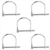 A89X 5PCS 4.8x50mm Steel Pin D Arch Wire Shaft Locking Lock Pin Safety Coupler Retainer Farm Trailers Cargo Boat Lawn Garden