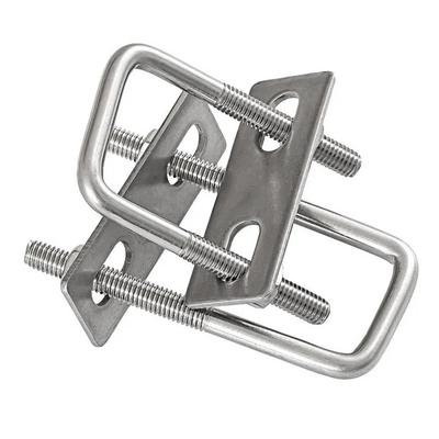 2Sets M6 304 Stainless Steel Square Clamp U-bolt Right Angle Screw Clamp U-clamp Square Clamp Right Angle U-bolt With Baffle