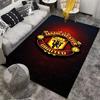 "Manchester United Logo Carpet, Red and Black Fan Home Decor Rug" Suitable for use as an anti-slip for living room bedroom sofas