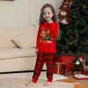 Christmas Family Matching Pajamas Set Red Deer Tree Print Long Sleeve Loungewear Parents Kids Pets