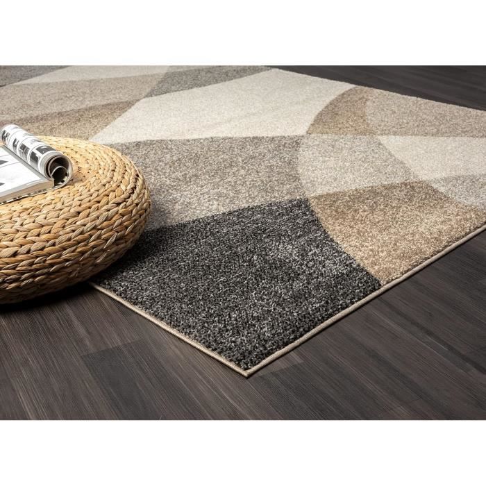 Tapis De Salon - THE CARPET - PEARL - Moderne - Motif Vagues - Beige 200x280