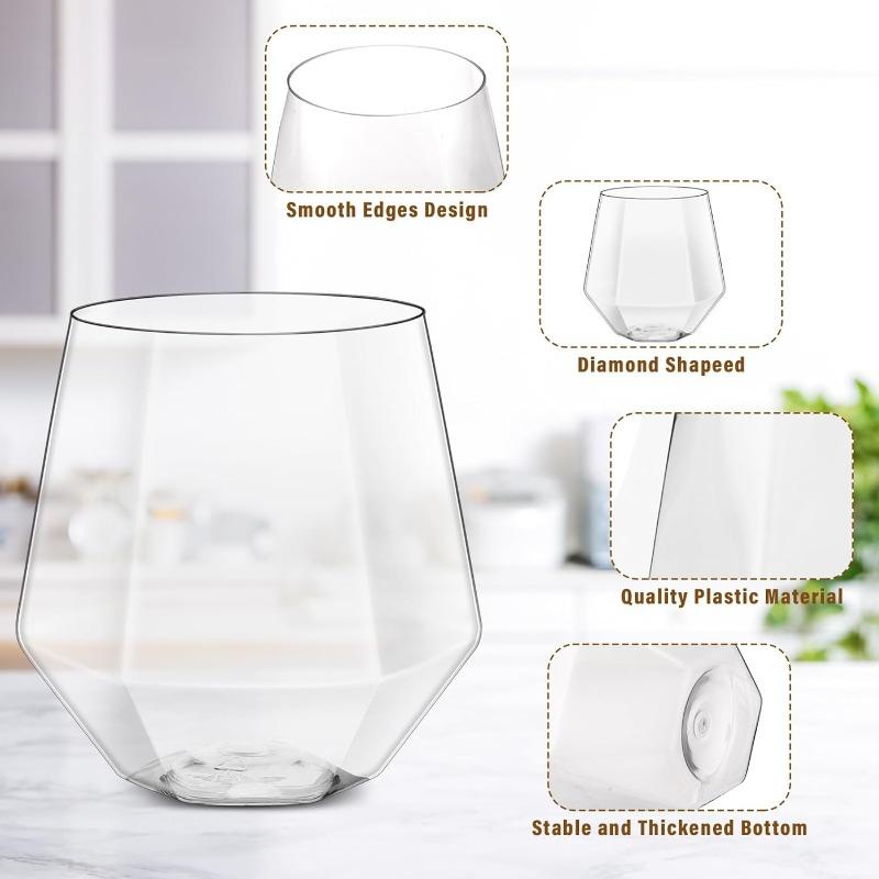 Wedding Wine Plastic Simulated Glass Drinkware Transparent Cocktail Glass Party Bar Club Drinking Tools Tea Coffee Mug