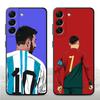 Football Star Numbers Phone Case for Samsung Galaxy A21s A22 A23 A25 A33 A34 A52s A53 A54 A55 A71 A26 A36 A56 Soft Cover