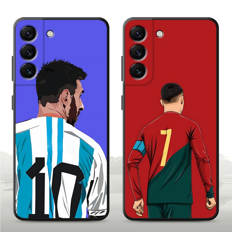 Football Star Numbers Phone Case for Samsung Galaxy A21s A22 A23 A25 A33 A34 A52s A53 A54 A55 A71 A26 A36 A56 Soft Cover