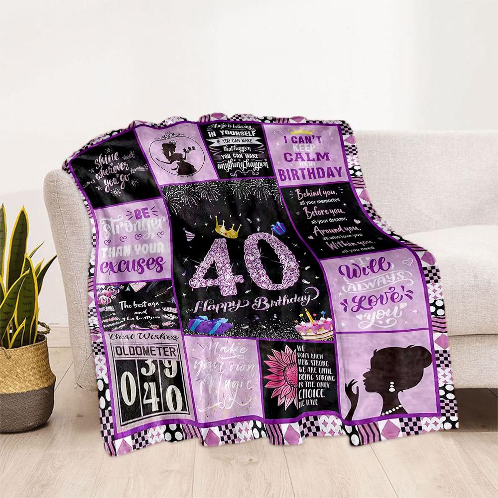 Fifty Fabulous Milestones flannel,Lightweight,Flannel Blanket,Comfortable Blanket, Sofa Blanket, gift blankets,Holiday gift blanket Blankets