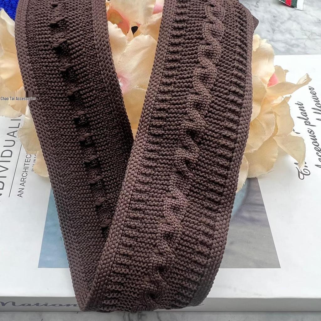 Soft, Elastic Knitted Tape with Widened Stripe for Clothing Accents and Decoration