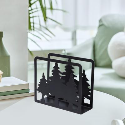 Suporte para guardanapos de Natal 12x4,2x10cm Multiuso decorativo vazado silhueta mesa
