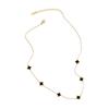Advanced titanium steel women's clover simple temperament collarbone chain necklace