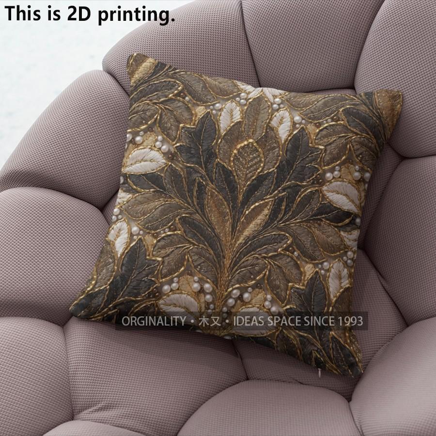 Luxus Vintage Geprägte Blatt Kissenbezüge Muster Kissenbezug Geeignet für Sofa Schlafzimmer Auto Kissenbezug