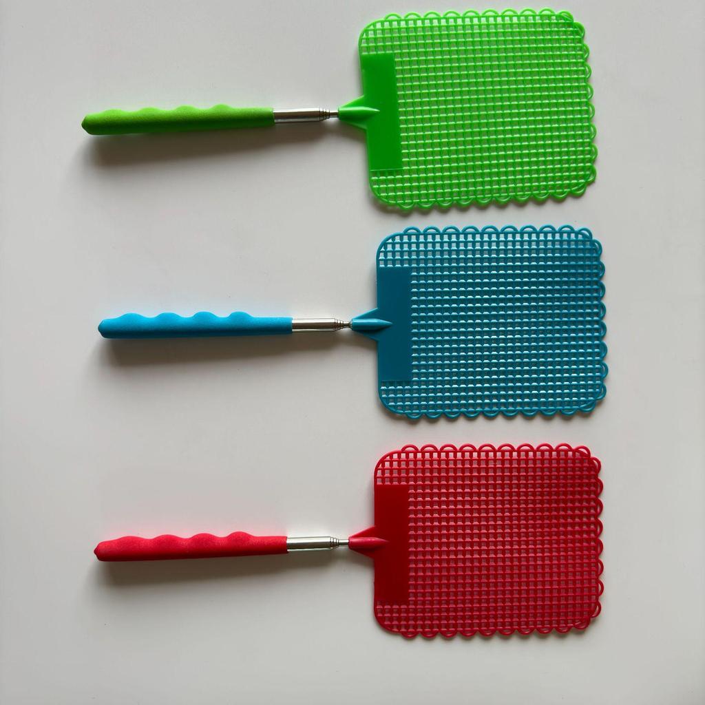 Durable Telescopic Stainless Steel Fly Swatter with Long Handle