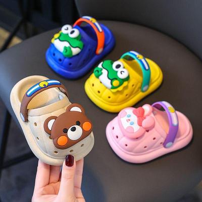 Sommer-Hausschuhe mit Cartoon-Motiv „Baotou“ für Kinder, rutschfeste, weiche Sohle für Jungen und Mädchen