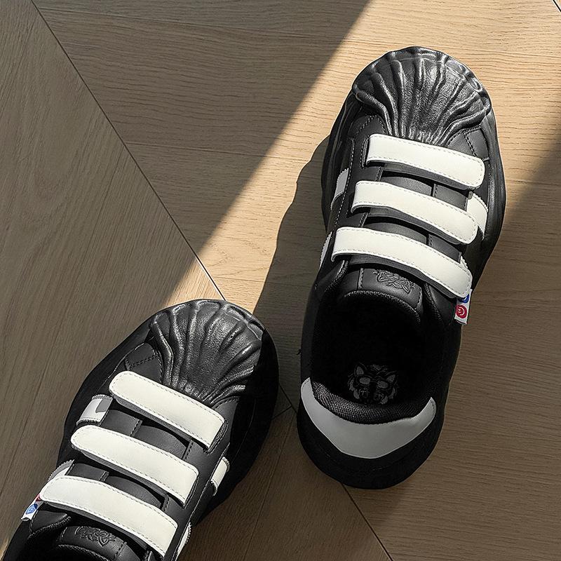

Autumn New Velcro Dexun Bread Student Classic Shell Head Board Shoes Couple women s size 36 чёрный