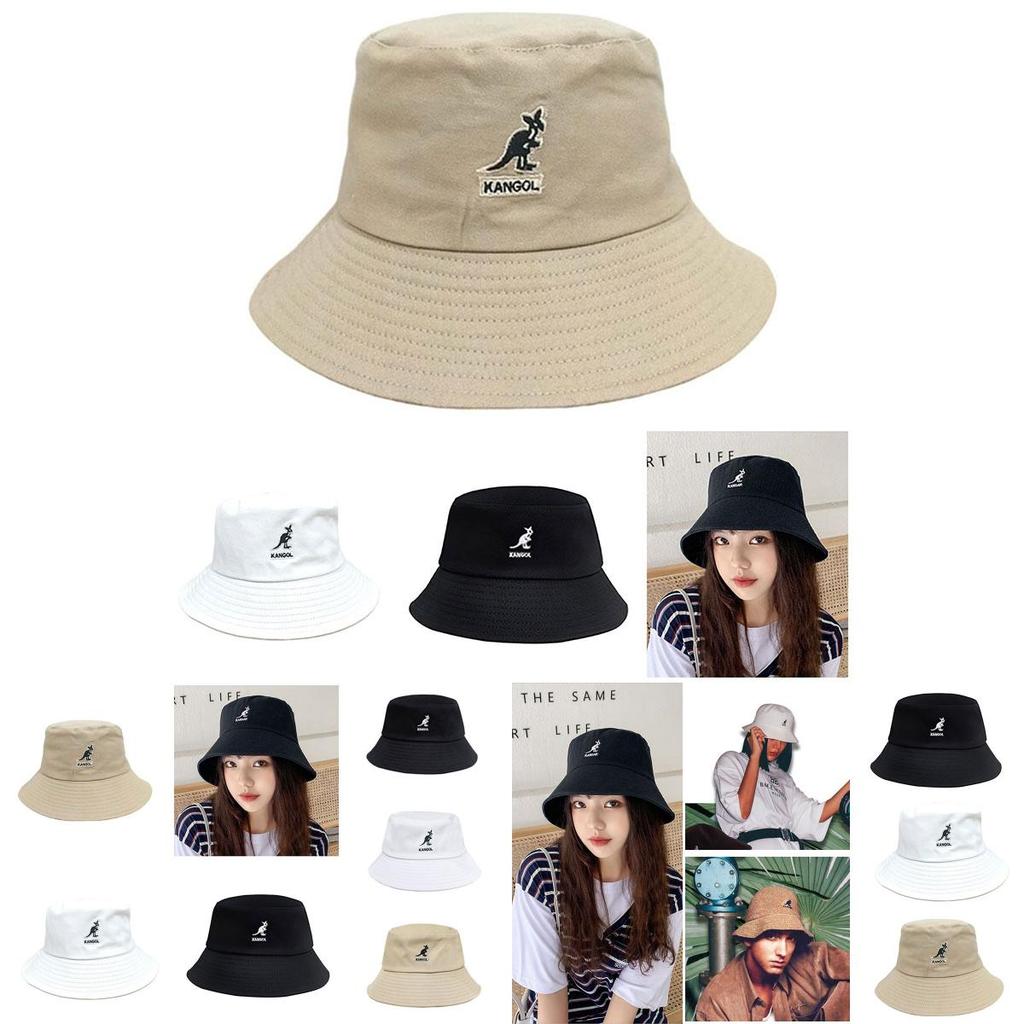 Classico Cappello a Secchiello Kangol Bermuda Lavato Uomo Donna Cotone Tesa Piatta Cappello alla Moda