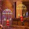 Christmas Light DIY Parachute Santa Claus Light Outdoor Waterproof Lamp for Porch Garden Party Home Christmas Tree Decor