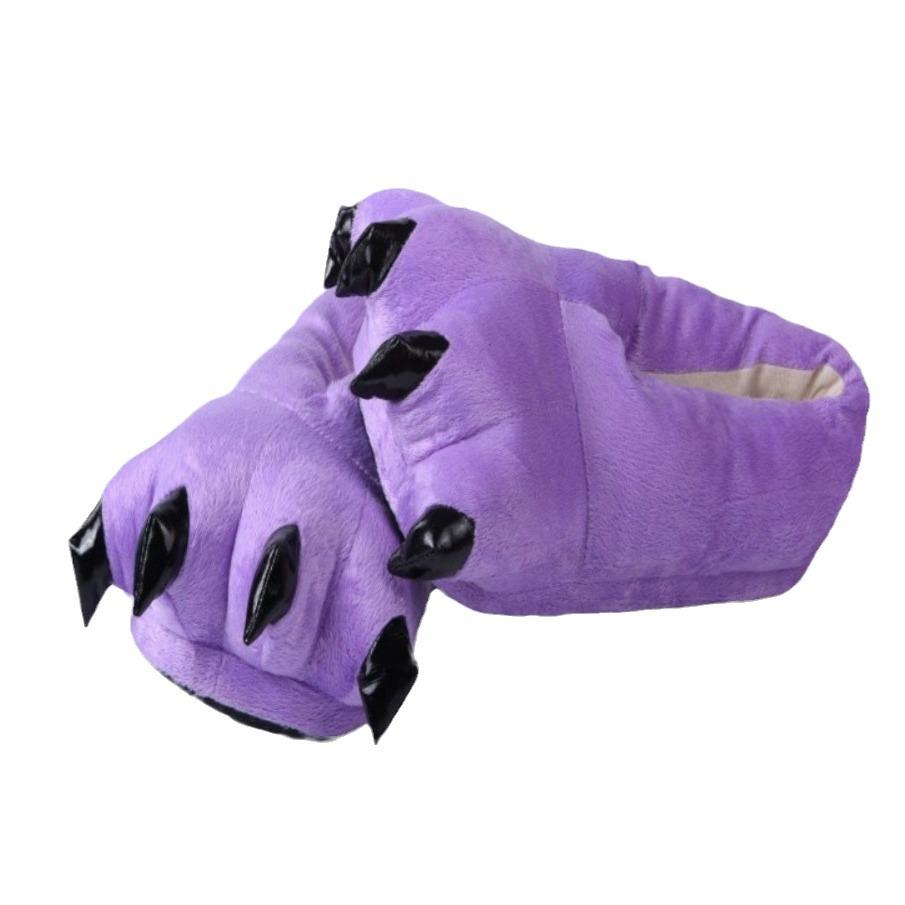 Claw Shoes: Unisex Autumn/Winter Cozy Velvet Slippers with Wrap Heel In Various Colors, Available In Large Sizes