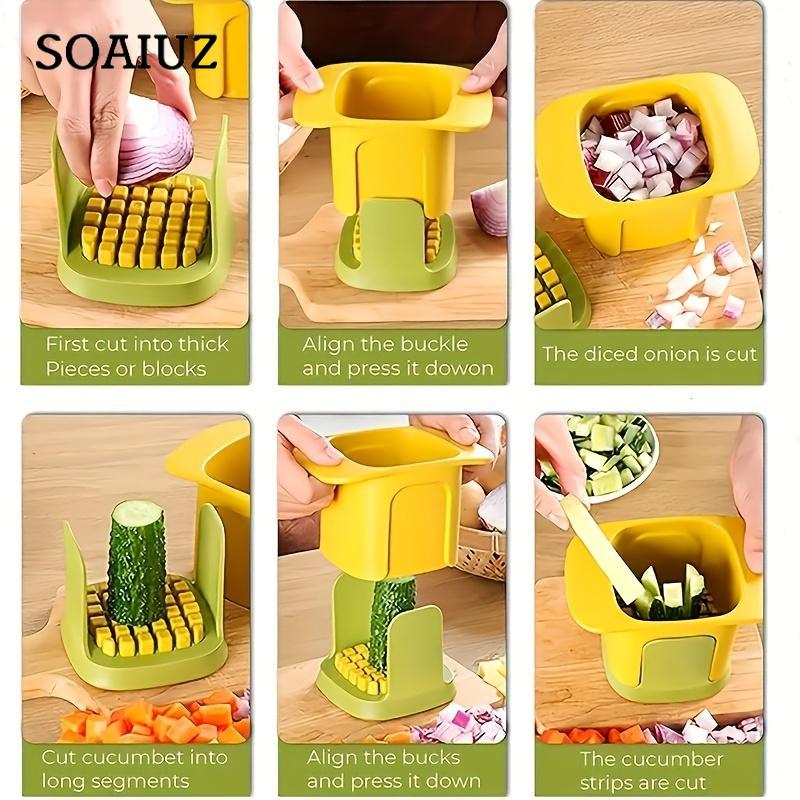 1 adet Yeni Sıkıştırmalı Kıyıcı, Ev Günlük Kesici, Mutfak Artefaktı, Çok Fonksiyonlu Sebze Kesici, Mutfak Aletleri, Mutfak Eşyası