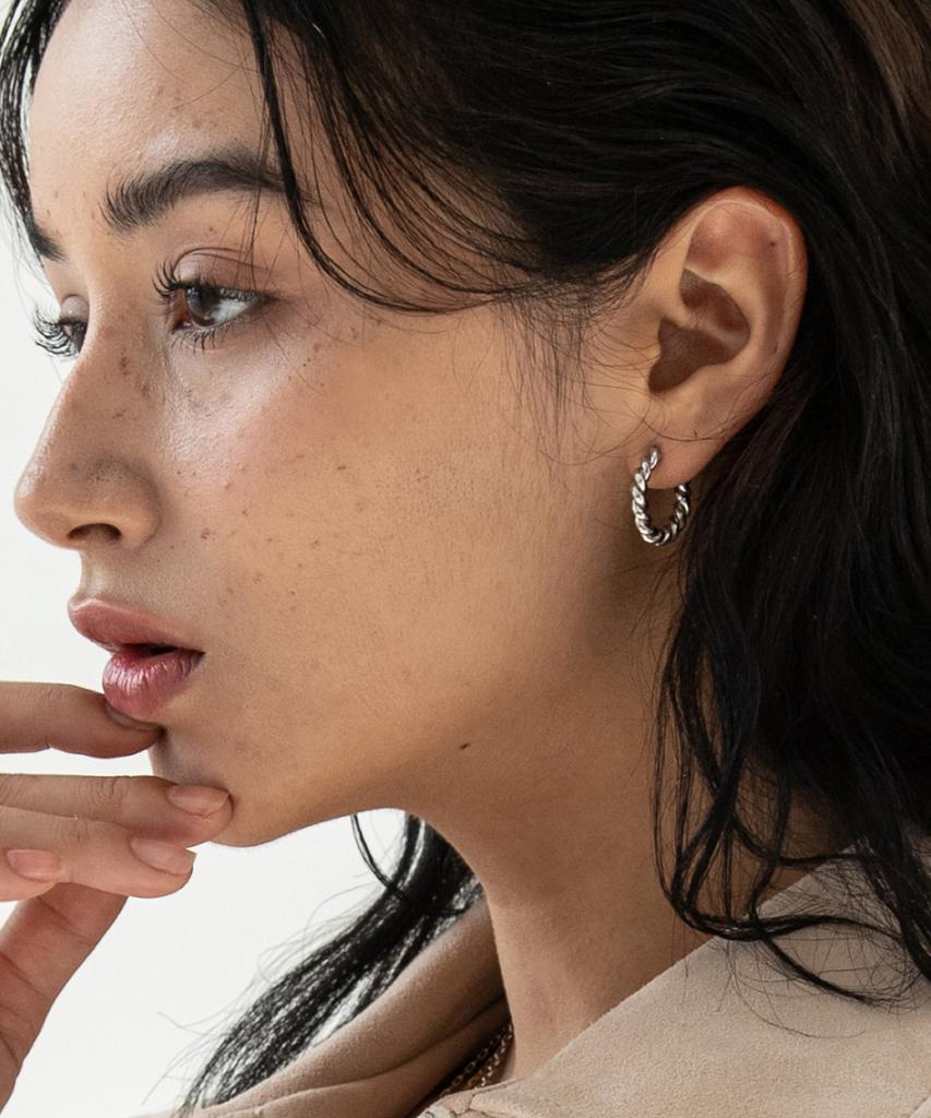 Marta Rope Earring_Silver_L