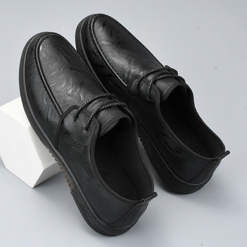 Fashion Soft Waterproof Business Men's Leather Shoes Classic Original Social Fashion 2025 Trend Legitimate Common Pu Male Casual Shoe