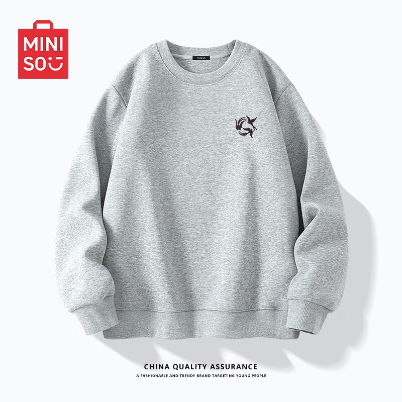 MINISO Men's Chinese Trendy Loose Fit Crewneck Sweatshirt