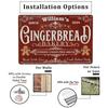 Custom Family Name Gingerbread Bakery Sign 1pc Aluminum Personalized Kitchen & Home Wall Decoration (Decor Only)