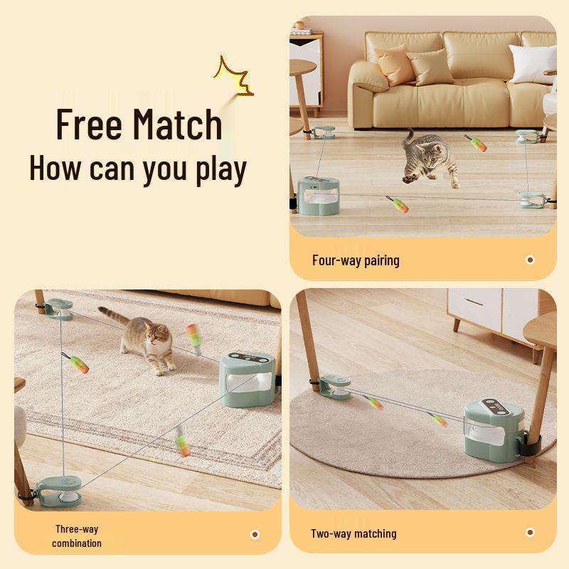 Interactive Fuzzy Caterpillar Remote Control Cat Toy