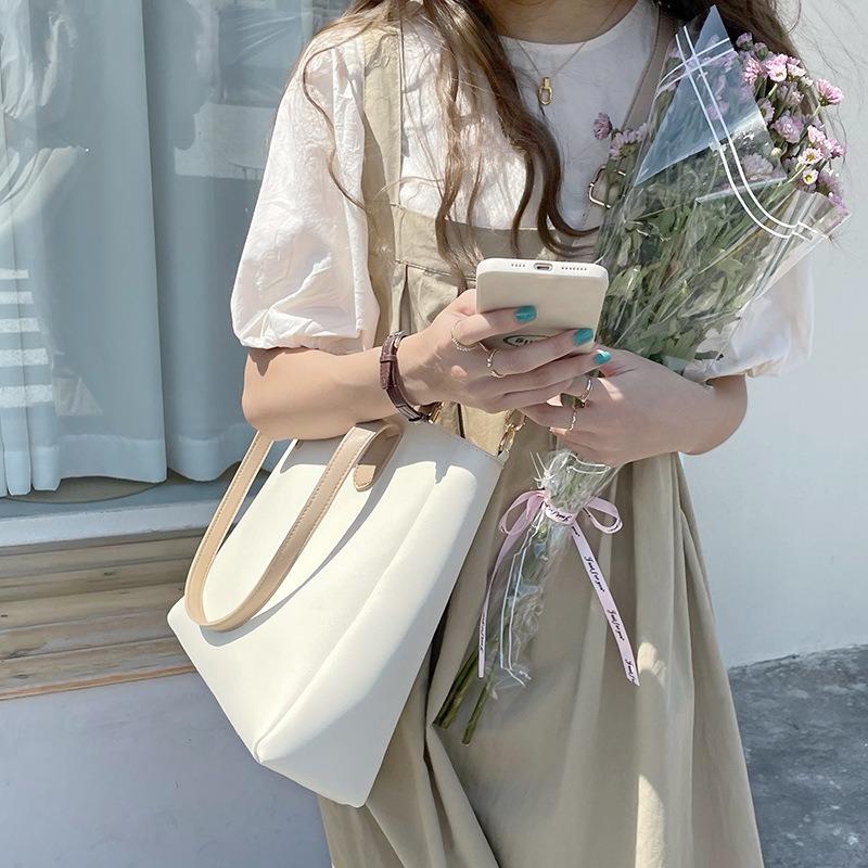Popular new trendy commuter big bag simple large capacity messenger bag women's versatile shoulder tote bag