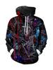 Men's Hoodie Thin Autumn Winter Trend Abstract Fire Graffiti Art Print Long Sleeve Male Casual Sweatshirt Tops Clothes