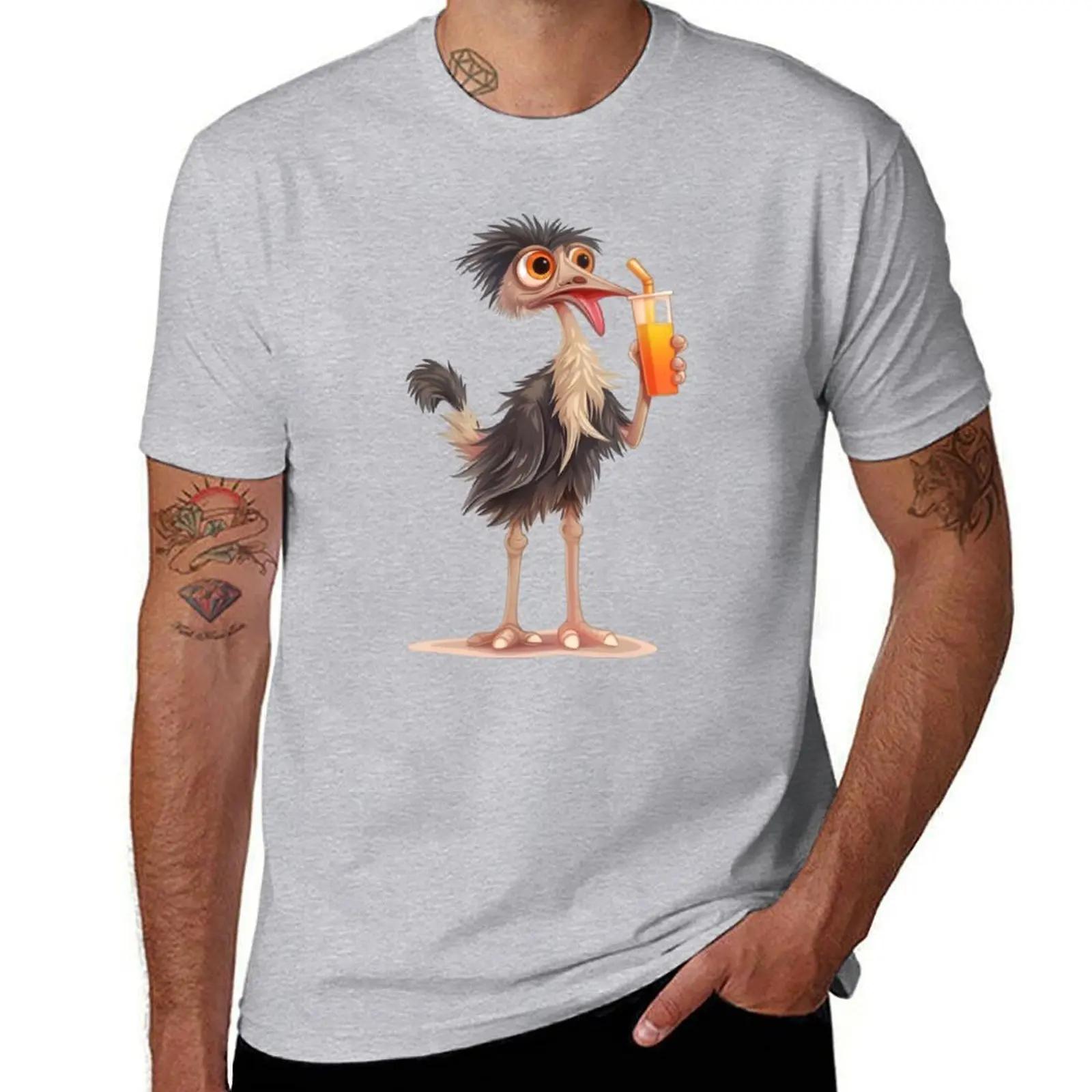 Cute Ostrich TShirt oversized heavyweights mens graphic tshirts funny S
