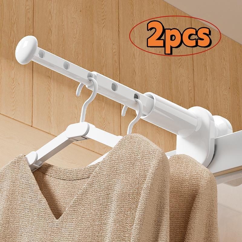 1/2pcs Portable Without Drilling Retractable Clothes Drying Rack Space Saving Hanger for Travel and Home Use Elegant Designs