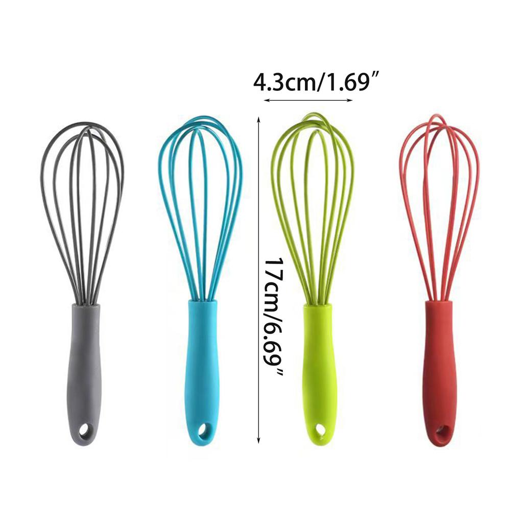 Portable Silicone Eggs Mixer Slip Resistant Eggs Beater Durable Eggs Frothers Cream Foam Maker Silicone Eggs Whiskers