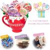 Lollipop ballpoint pen 8-piece set cute swirl candy writing instruments oil-based stationery fun giveaway gift girls presents prizes childrens