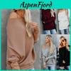 Stylish Women One Shoulder Knitted Sweater Blouse With Long Sleeves And Soft Material