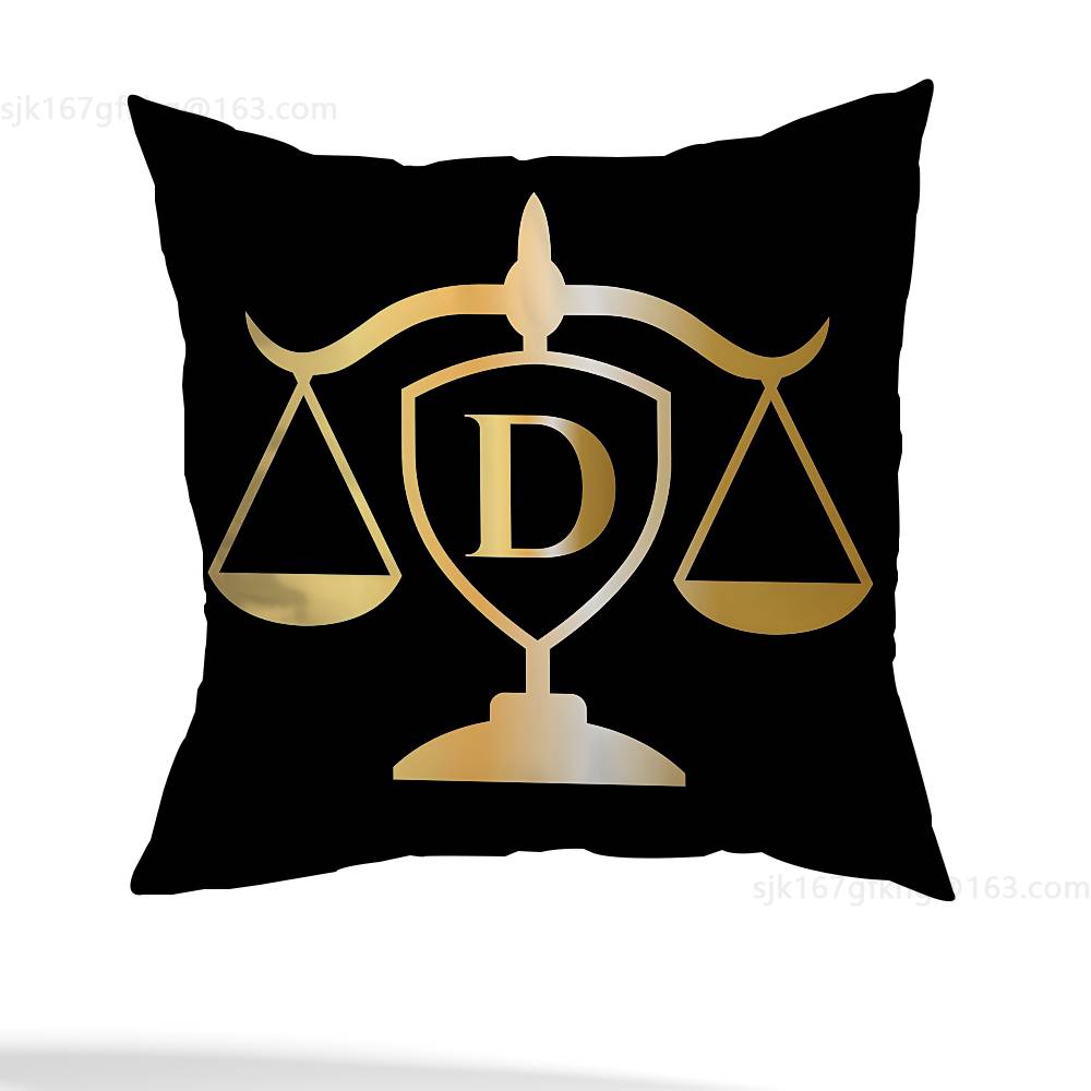 Lawyer Unique Justice Pillow Case Square Double-Sided Printing Short Plush Sofa Cushion Cover Bedroom Bedside Pillow