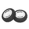 2Pcs Rubber RC Car Rear Tires Rear RC Wheels Tires Set for WLtoys 124007 Remote Control Car
