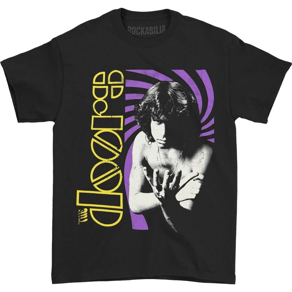Doors Morrison Swirl T-shirt Large Black Unisex T-Shirt L