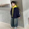 Boys' Spring and Autumn Coat 2026 New Style Big Boys' Spring Dress Boys' Red Spring Hooded Children's Handsome Fake Two Piece