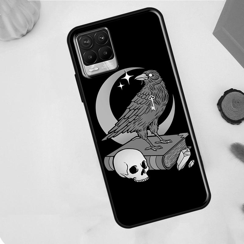 

Skull Crow Flower Case For Realme C75 C63 C61 C55 C51 C53 C35 C65 C67 C71 11 12 13 14 15 Pro Plus GT6 GT7 Pro Realme 13 Pro Plus