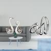 Porcelain Swan Figurine Minimalist Abstract Art Sculpture Animal Ornament for Living Room Bedroom