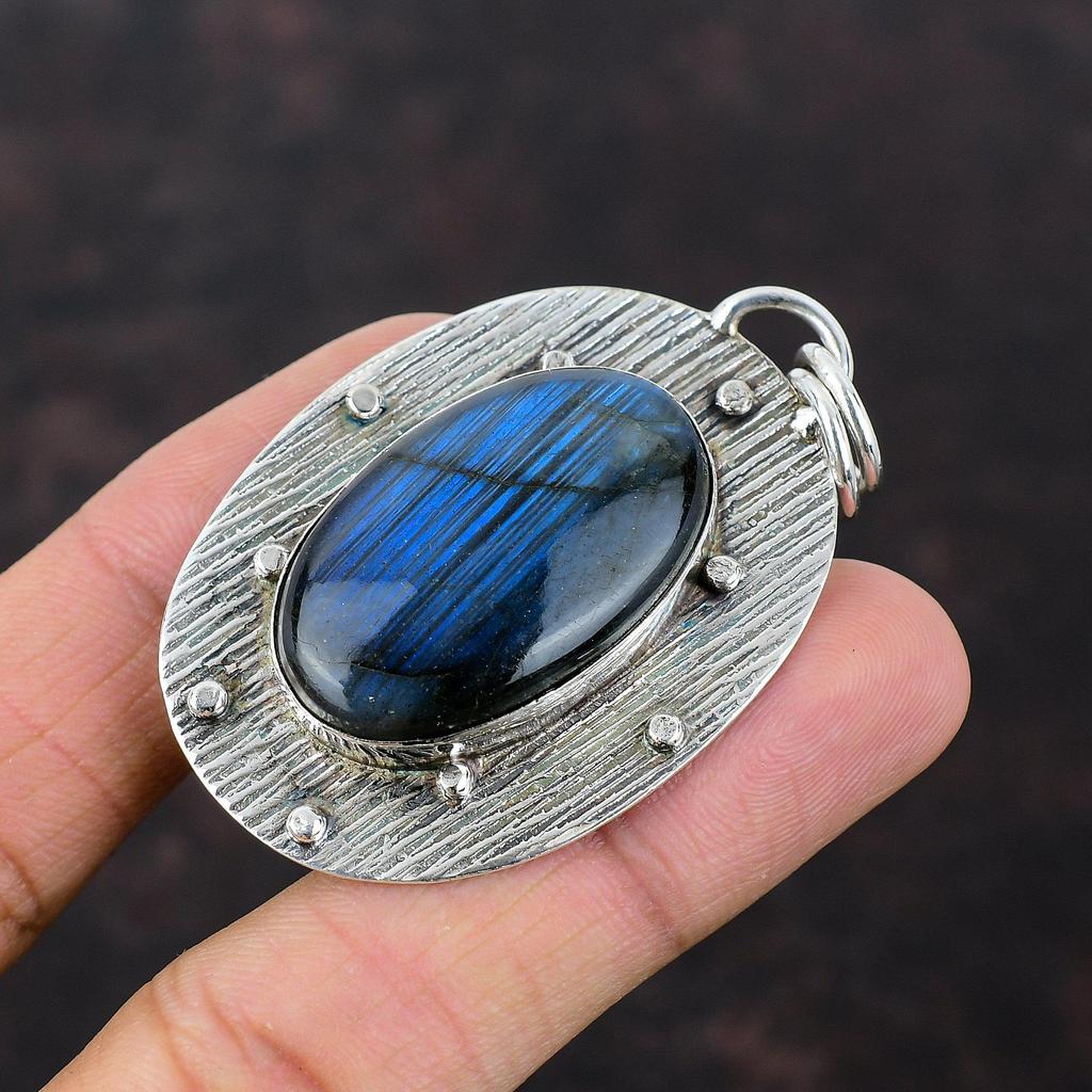 Labradorite Pendant Top Quality Gemstone Jewelry 925 Sterling Silver Pendant Handmade Unique Style Jewelry Gift For Mother Brand New Jewelry