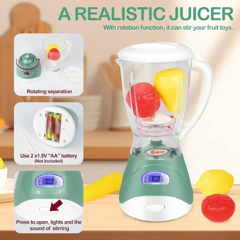 Jucărie Bucătărie de Jucărie cu Sunet și Lumină Cafetieră Mixer Prăjitor de Pâine Blender Set de Bucătărie pentru Copii Cadouri
