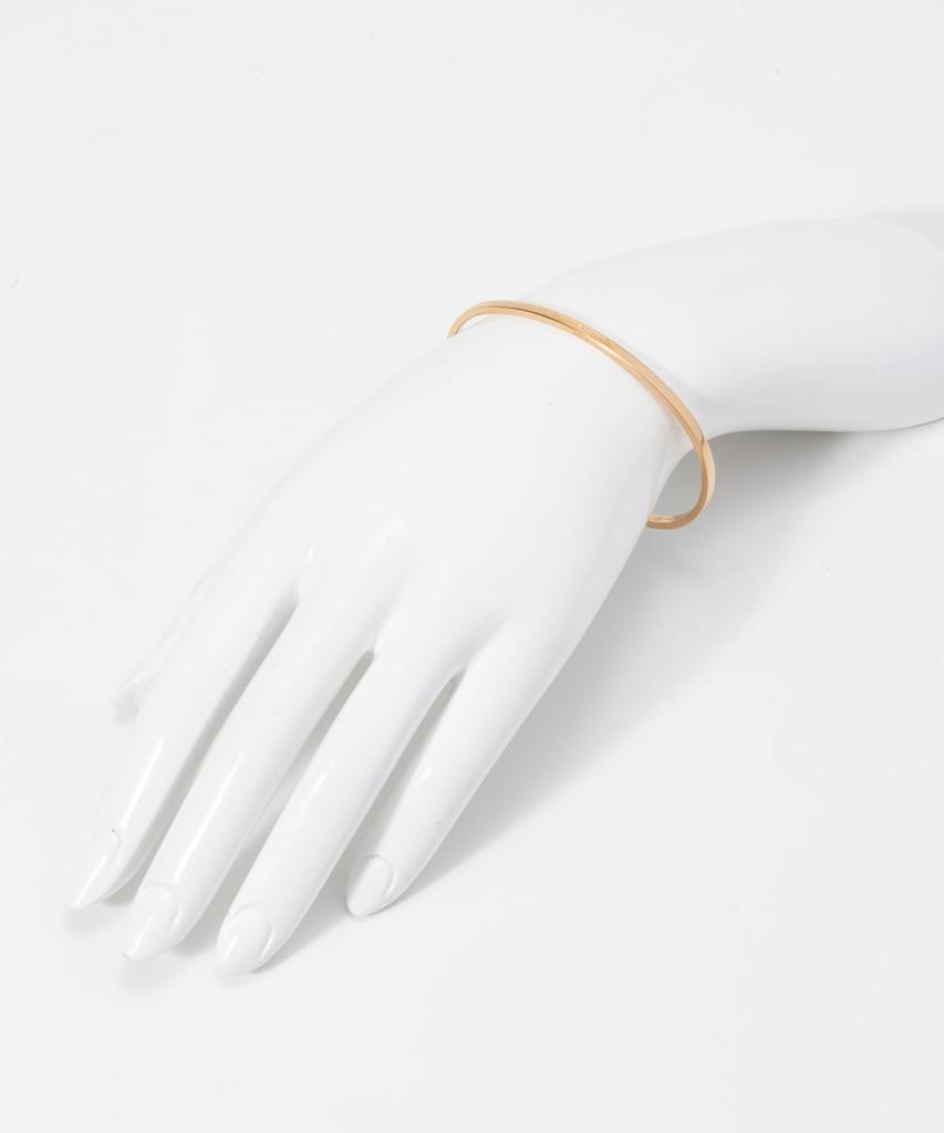 Maison Margiela Bangle SM1UY0064 SV0158 Logo Yellow Gold Plating Burattato Brand 4 Women's Size [Used]