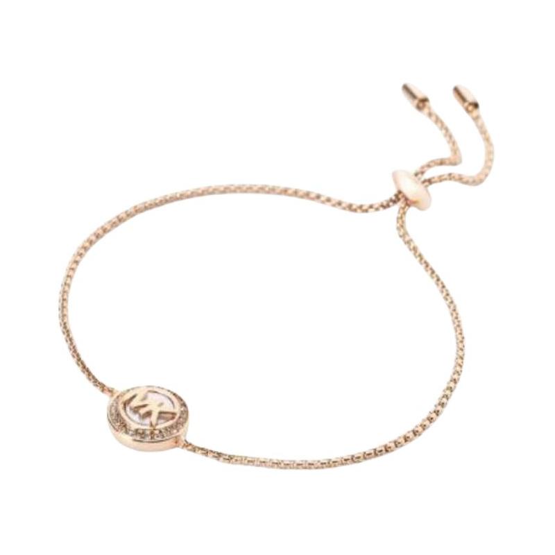 Michael Kors Round Logo Combination Set Mother-of-Pearl Bracelet Women's Rose Gold