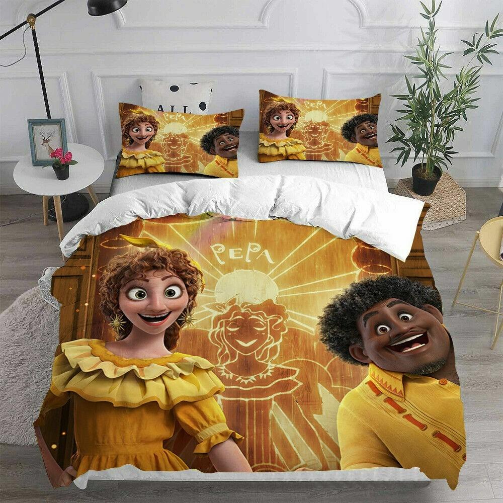 3D Printed Encanto Girl Duvet Cover Pillowcase Bedding Set Single/Twin/Full/Queen Size Boys Girls Adults Bedroom Decor