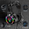 New USB Gaming Headset with Microphone 7.1 Channel Large Earmuffs Listening To Sound Debate Durable Headphones
