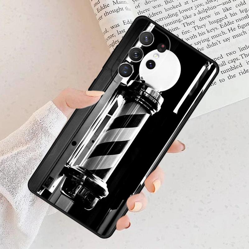 Barber Shop Hair Stylist Salon Phone Case For Samsung Galaxy S25 S23 S30 S8 S21 S20 FE S24 S22 Note 10 20 Plus Lite Ultra